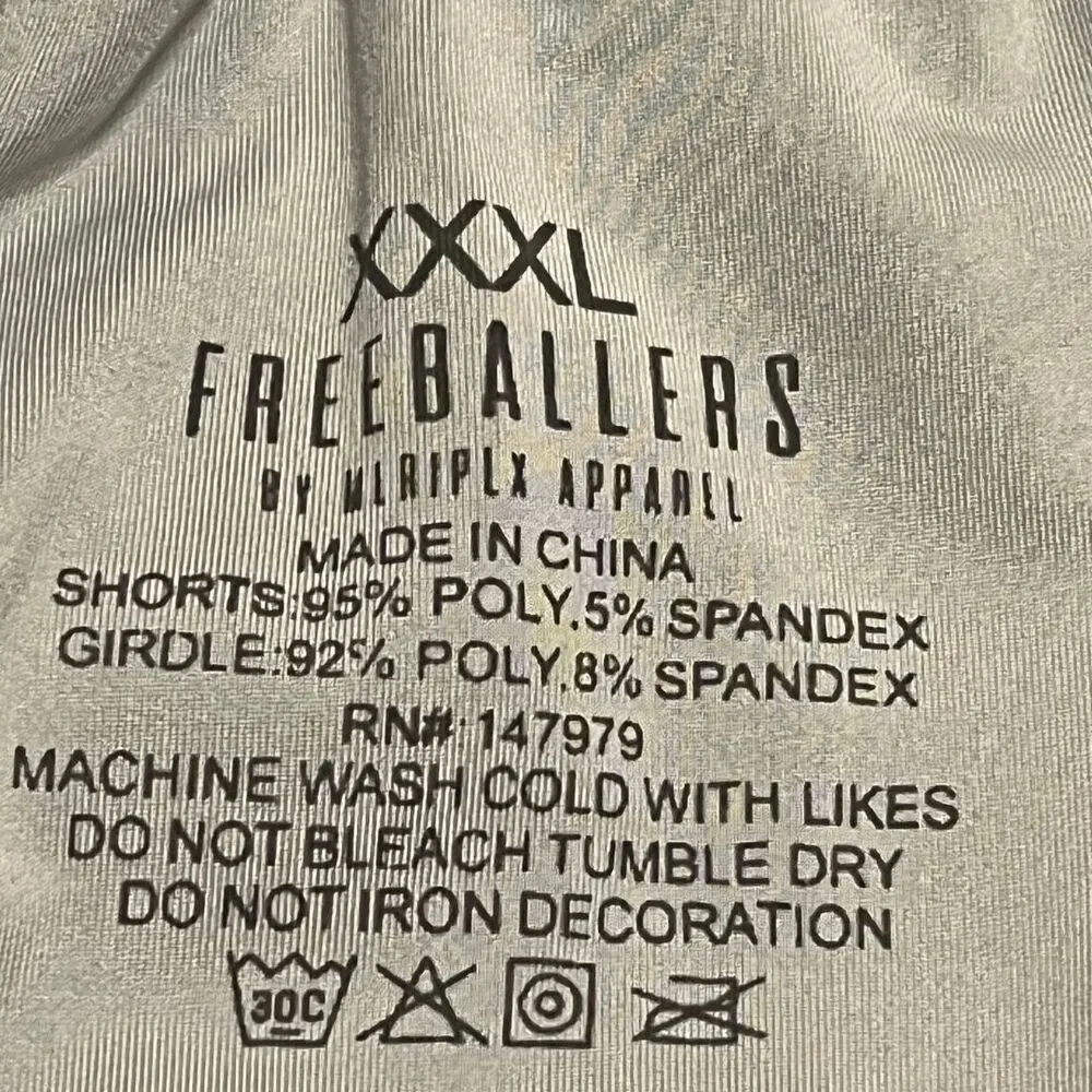 MERIPEX APPAREL Navy Heather FREEBALLERS Athletic Shorts Men’s XXXL – EUC - Picture 7 of 9